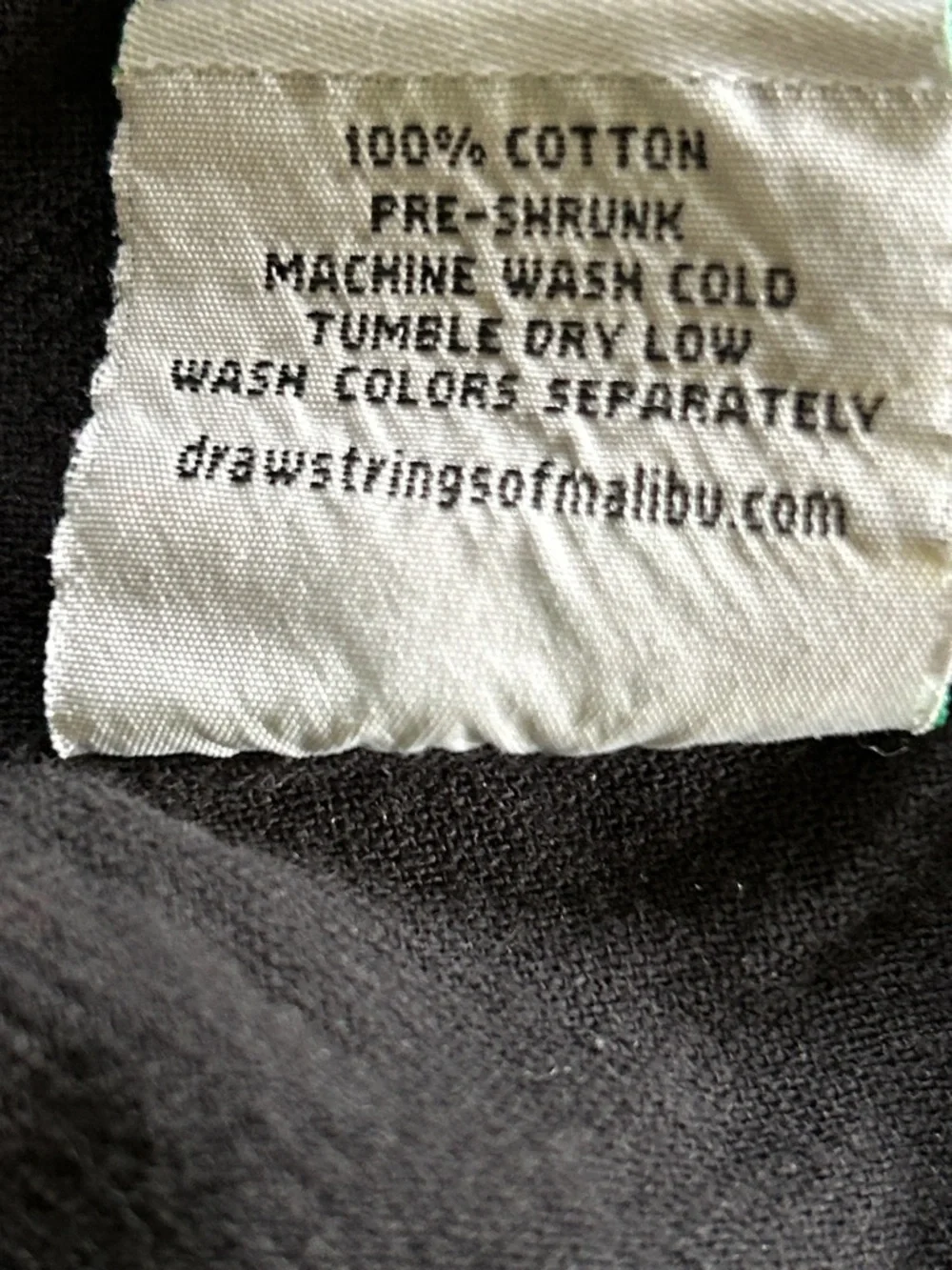 Drawstrings of Malibu black all cotton tank size XS - Picture 4 of 4